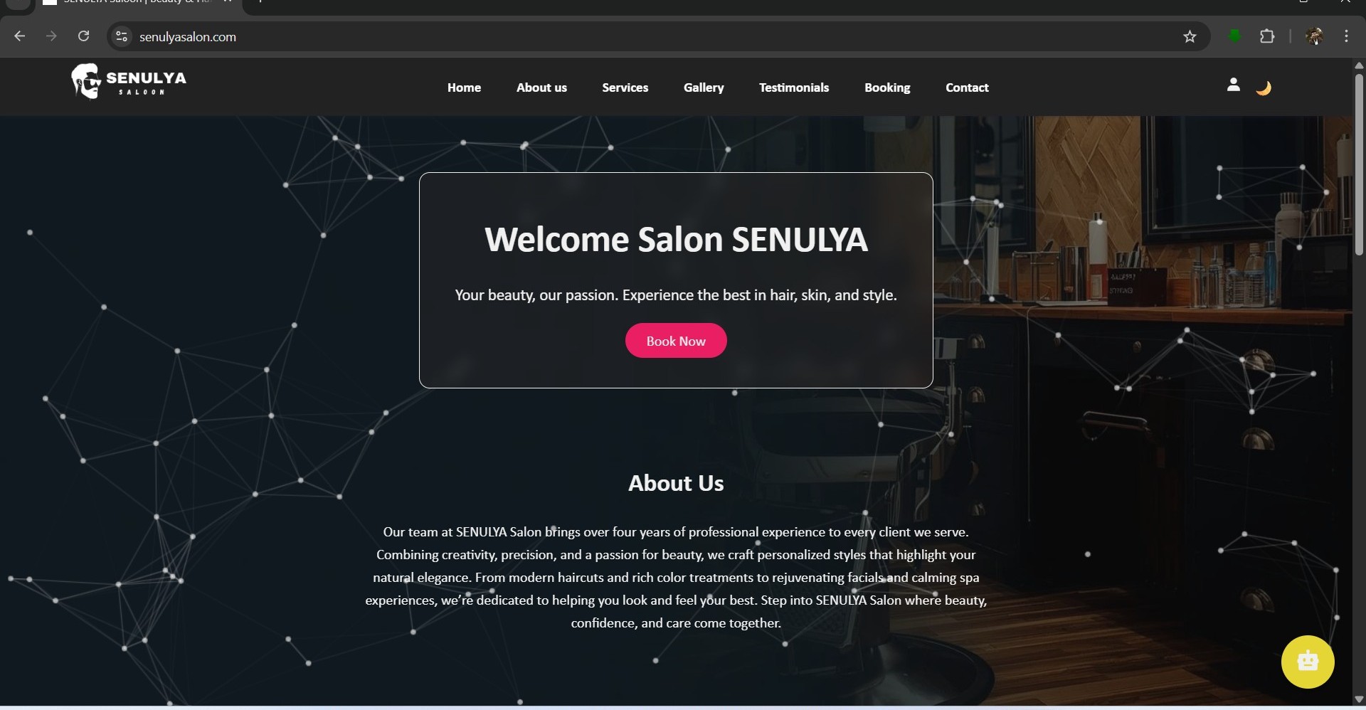 Salon Booking System Interface
